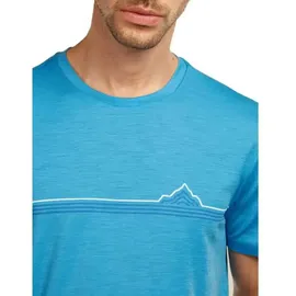 Icebreaker Merino 150 Tech Lite Range Stripes Blau L