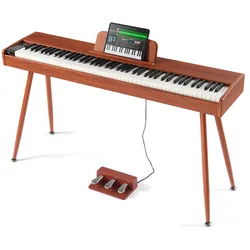 VEVOR 88 Tasten Digitalpiano Elektrisches Klaviere Dual-Tastatur Vierbeinständer