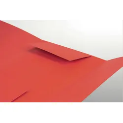 Falken 80001357 25x Einschlagmappe für DIN A4, 320g/m2 Manila-RC-Karton, mit 3 Klappen - Rot