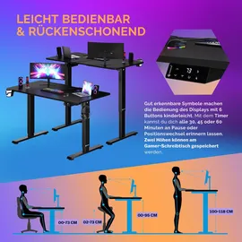 CASARIA Schreibtisch Schwarz