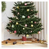 vidaXL Weihnachtsbaumständer Rot 50 x 50 x 16 cm Massives Kiefernholz