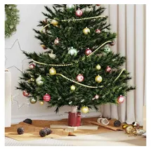 vidaXL Weihnachtsbaumständer Rot 50 x 50 x 16 cm Massives Kiefernholz