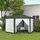 Outsunny Pavillon 4 x 3 m inkl. 6 Seitenteile Dunkelgrau
