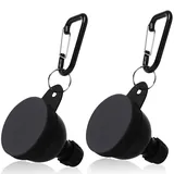 lazeeys 2 Stück Proteinpulverbehälter to go, tragbarer Proteinpulver-Reisebehälter, Proteinpulver, Wasserflaschen-Trichter für Pulvermischungen, Pre-Workout/Fitness-Studio-Ergänzung (schwarz, 100 ml)
