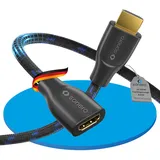 Sonero SON X-PHC041-005 - HDMI Verlängerungskabel, 4K 60Hz, Nylon, 0,5m