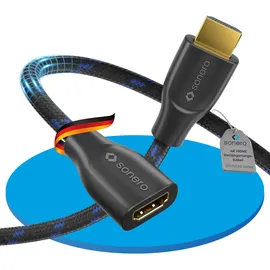 Sonero SON X-PHC041-005 - HDMI Verlängerungskabel, 4K 60Hz, Nylon, 0,5m