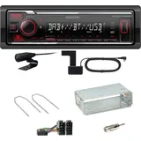 Kenwood KMM-BT408DAB Bluetooth DAB Einbauset für Dacia Logan Sandero bis 2011