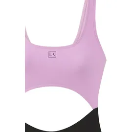 LASCANA Badeanzug Damen Schwarz/Rosa 40