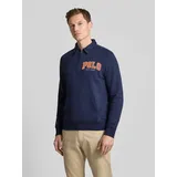 Sweatshirt mit Polokragen, Marine, XL