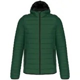 Kariban Leichte Steppjacke mit Kapuze grün S