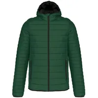 Kariban Leichte Steppjacke mit Kapuze grün S