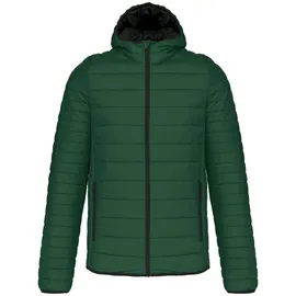 Kariban Leichte Steppjacke mit Kapuze grün S