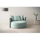 LeGer Home by Lena Gercke XXL-Sessel »Isalie, Lesesessel, Loveseat, inklusive Zierkissen«, extra große Sitzfläche, optional mit Hocker, Cord, Samt, Bouclé