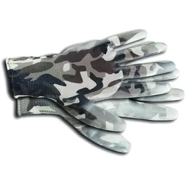 KIXX Handschuhe für die Gartenarbeit, Camouflage-Weiß, 3er Set - Größe 10