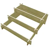 vidaXL 3-stufiger Pflanzkübel 90 x 90 x 35 cm Braun