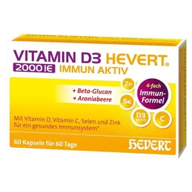 Vitamin D3 Hevert 2000 IE Immun Aktiv Kapseln 60 St.