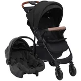 vidaXL 3-in-1 Kinderwagen Anthrazit Stahl