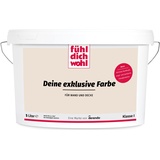 derendo Fühl Dich Wohl Deine Farbe beige, matte Wandfarbe beige, hohe Deckkraft, verschiedene Beigetöne zur Auswahl (5L, Perlbeige)