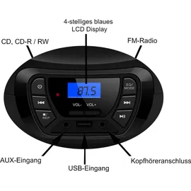 Cyberlux Tragbarer CD-Player Kinder Radio pink