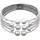 FIRETTI Armspange festlich und elegant Metall mit Glasstein und Glasperle weiß