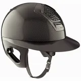 Reithelm Voronoi Glossy mit Schläfenschutz Helm Black / S