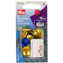 Prym Überziehbare Knöpfe, Größe: 19 mm Ø, Inhalt: 5 Stück