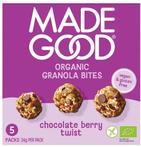 MadeGood Granola Bites Choco Berry Twist bio