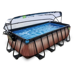 EXIT Toys Pool »Wood Pools«, Breite: 250 cm, 7020 l, braun