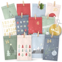 Amari befüllbarer Adventskalender AMARI® Adventskalender Tüten zum Befüllen mit Klammern