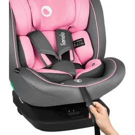 lionelo Bastiaan i-Size Kindersitz ab Geburt 0-36 kg Isofix Top Tether 360 Grad drehbar Rückwärts Vorwärts Seitenschutz 5-Punkt-Sicherheitsgurte Dri-Seat (Rosa)