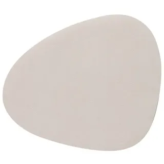 LINDDNA Tischset Serene L Curve Leder Beige Creme (Large)