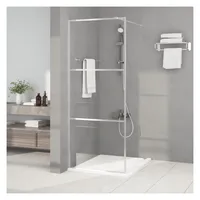 vidaXL Duschwand für Begehbare Dusche Silbern 80x195 cm ESG-Klarglas