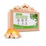 WFLUOLUO Mini-Feuerstäbchen aus Holz, ofengetrocknetes Brennholz, kleines, rindloses Brennholz, Solo-Herd-Zubehör, perfekt für Solo-Herd, Tisch-Feuerstelle, Pizzaofen, 10,2 cm Länge