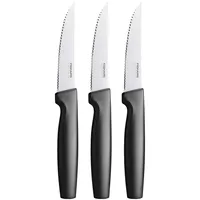 Fiskars Steakmesser-Set, 3-teilig, Functional Form, Edelstahl/Kunststoff, Schwarz, 1057564