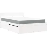 vidaXL Bett 120 x 200 cm Weiß