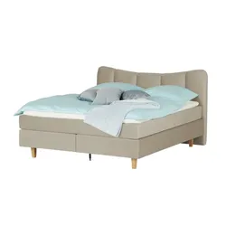 SKAGEN BEDS Boxspringbett  Dalur , beige , Maße (cm): B: 160 H: 110