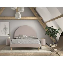 Vipack Polsterbett Moon 140 x 200 cm Massivholz rosa