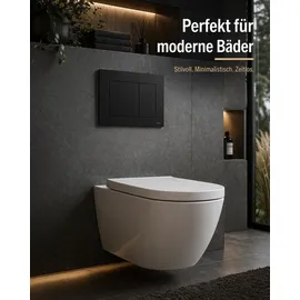 TECE TECEnow WC-Betätigungsplatte Schwarz Matt