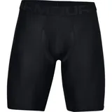 Under Armour Tech 9in 2 Pack schnelltrocknende Boxershorts, komfortable Unterwäsche mit enganliegendem Schnitt im 2er-Pack, Black / M