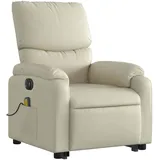 vidaXL Massagesessel mit Aufstehhilfe Elektrisch Kunstleder 99 x 99 x 99 cm Beige