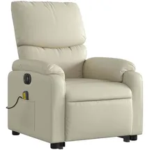 vidaXL Massagesessel mit Aufstehhilfe Elektrisch Kunstleder 99 x 99 x 99 cm Beige