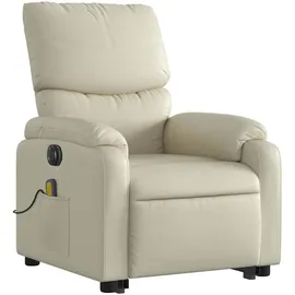 vidaXL Massagesessel mit Aufstehhilfe Elektrisch Kunstleder 99 x 99 x 99 cm Beige