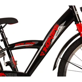 Volare Kinderfahrrad Thombike für Jungen 24 Zoll Kinderrad in Schwarz Rot