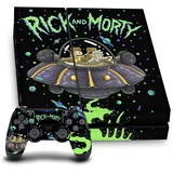 Head Case Designs Offizielle Rick and Morty Der Space Cruiser Grafiken Vinyl Haut Gaming Aufkleber Abziehbild Abdeckung kompatibel mit Sony Playstation 4 PS4 Console and DualShock 4 Controller Bundle