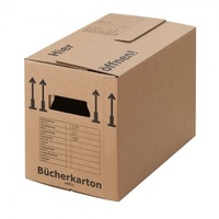 10 x Bücherkarton Profi 40 kg Traglast stabiler Umzugskarton Bücherkiste Umzug 2-wellige Movebox BB-Verpackungen