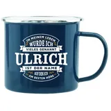 Hti-Living Echter Kerl Emaille Becher 0,5 l Blau