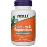 NOW Foods Calcium & Magnesium 100 Tabletten)