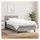 vidaXL Boxspringbett mit Matratze Hellgrau 100 x 200 cm Stoff