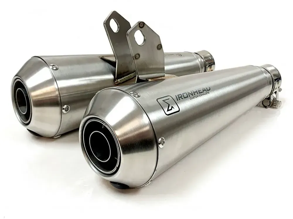 Ixil Ironhead Triumph Street Cup/street Twin 16-20 Stainless Steel Homologierter Konus-schalldämpfer - Matt Silver - Homologated