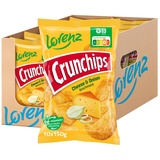 Lorenz Snack World Crunchips Cheese & Onion, 10er Pack (10 x 150 g)